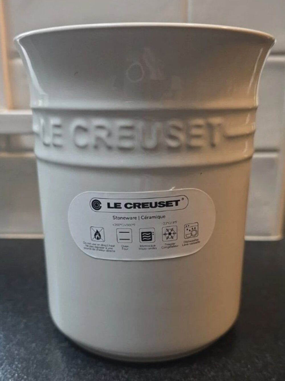 Le Creuset Cream Stoneware Utensil Holder